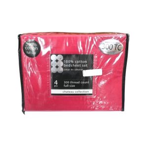 Chateau Collection 100% Cotton Bedsheet Set- Full Size 4pcs