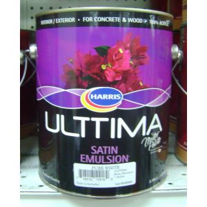 Harris Ultima Plus Satin Paint 1 Gl Bright White 1 Each 12/0442-008-001