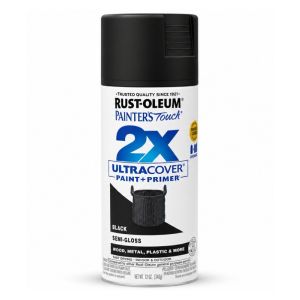 Ace Intl Rustoleum Painter's Touch 2 X Semi Gloss Spray Paint 12 Oz Black 1 Each