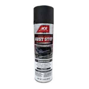 Ace Rust Stop Satin Black Protective Enamel Spray Paint 15 oz 1 Each 17073