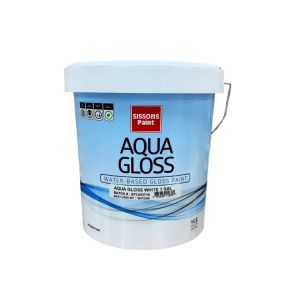 Sissons Aqua Gloss Water-Based Gloss Paint – White, 1 Gallon