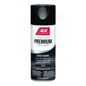 Ace Premium Gloss Enamel Spray Paint 11.5 Oz Black 1 Each 17004