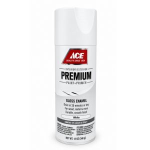 Ace Premium Gloss Enamel Spray Paint 12 Oz White 1 Each 17000