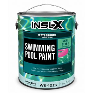 Insl-X Semi Gloss Acrylic Swimming Pool Paint 1 Gallon Ocean Blue 1 Each 1008473