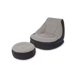 Intex Ultra Lounge Chair with Ottoman – 40 × 54 × 31 in., White