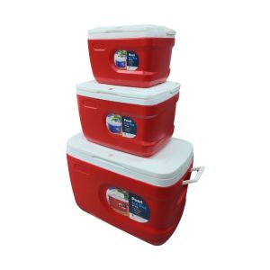 Pearl Ice Box Cooler Set, 3 Sizes (Red & White) 1Ea 717-PL4005R