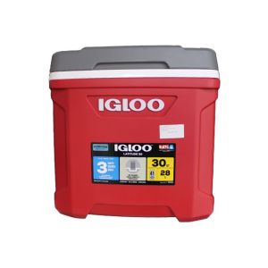 Igloo Latitude Cooler – 30 Qt, Red/Gray