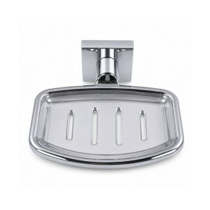 Cronexrabo Soap Dish Chrome Rim With Removeable Tray White 1 Each CXP5452