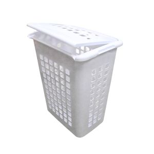 Laundry Hamper with Vented Lid – White