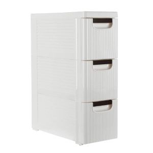 3-Drawer Plastic Storage Cabinet – White