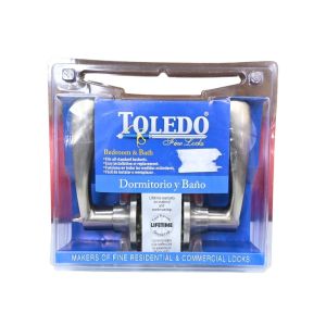 Toledo Lever Door Handle Set – Satin Finish