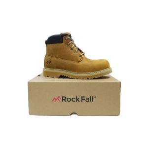 Rock Fall Tan LeatherLadies Safety Boot- Size 8