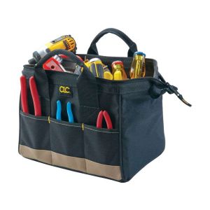 Ace Polyester Tool Bag 14 Pocket 8.5 W x8 In H Black - Tan 1 Each 2111441
