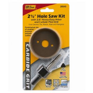 IVY Classic Carbide Grit Hole Saw Kit 2 1/2 In 1 Each