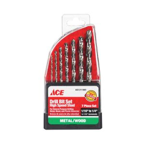 Ace High Speed Steel Drill Bit Set 7s Black Oxide 1 Each 2111003