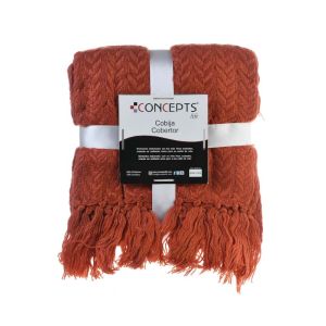 Concepts Life Woven Throw Blankets 127 x 152 Cm Burnt Orange 1 Each 426-66106
