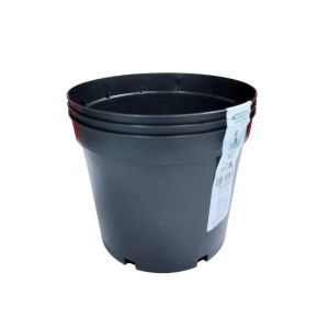 Nature Recycled Plastic Plant Pot 3pcs- 4L Black