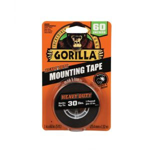 Gorilla Mounting Tape 1x60 In Black 1 Each 9329814