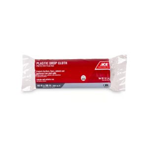 Ace Plastic Drop Cloth – 10 ft × 20 ft, 1-Mil