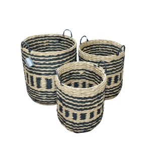 Woven Storage Basket Set - 3pcs