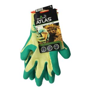 Atlas Unisex Indoor/Outdoor Coated Gardening Gloves Green/Yellow1 Each 71044