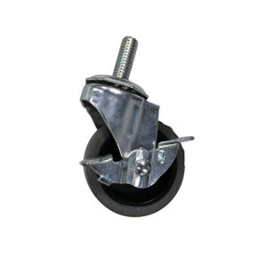 Threaded Stem Swivel Caster Wheel W/  Brake – 2 in