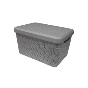 Kennedy Storage Box W  Lid 17.3L Grey 1 Ea 32593