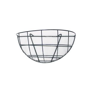 Metal Hanging Basket Plastic Coated Wire 17x35 Cm Gray 1 Each 60701