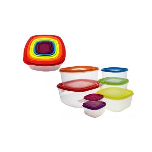 Mays Set Of 7 Pcs Pp Plastic Storage Box  Multi  Color 1 Ea