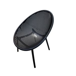  Black Perforated Lounge Chair76x66x82cm  1 Each 422-270128