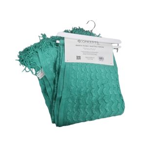 Knitted Throw Blanket 152 × 127 cm – Turquoise