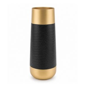Tall Pod Vase Black & Gold 53.5cm