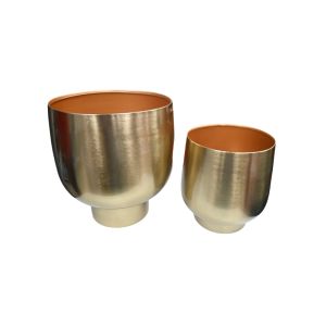 Gold Metal Planter Set - 2pcs
