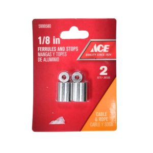 Ace 1/8 in Aluminum Ferrules and Stops – 2-Piece Set