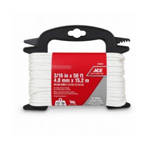 ACE Braided Nylon Cord White 3/16