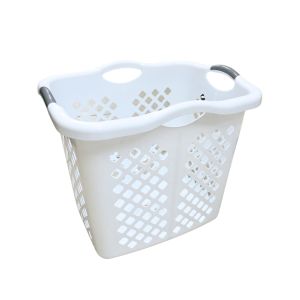 Laundry Basket with Handles – White