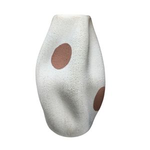 Textured Sculptural Polyresin Vase -15x15x27cm