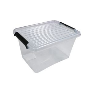 Clear Plastic Storage Box with Locking Lid –2L