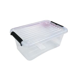 Clear Plastic Storage Box W/ Locking Lid 4.5L