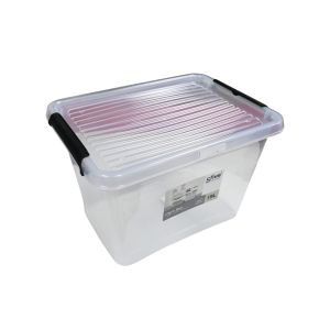 5Five Clear Plastic Storage Box W/ Locking Lid – 19L1Ea 348769
