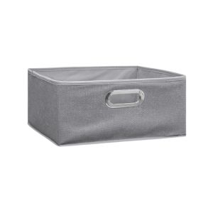 Fabric Storage Bin W/ Metal Handle – Grey