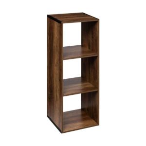 3-Cube Vertical Plywood Shelves Rustic  Finish 34.5x32x100.9cm 1Ea