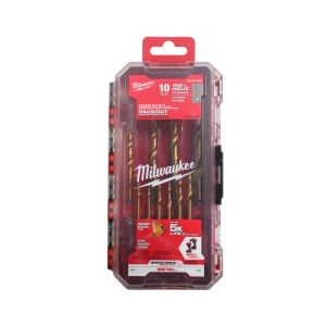 Milwaukee RED HELIX Titanium Drill Bit Set 10pc 1Ea 48-89-4633 2030625