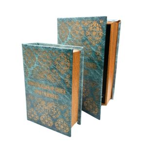 Decorative Book-Style Storage Boxes-(Set of 2)