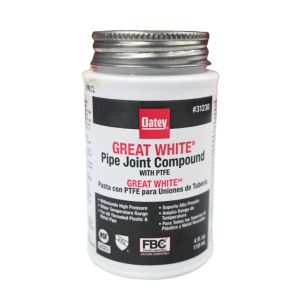 Oatey Great White Pipe Joint Compound with PTFE 4 oz