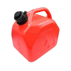 Red Plastic Gasoline Fuel Can with Screw Cap – Portable