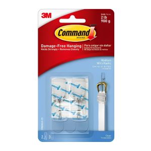 Wire Hook 2pk Medium Clear