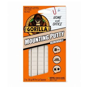 Gorilla High Strength Synthetic Rubber Mounting Putty 2 oz 1 Each 1015610