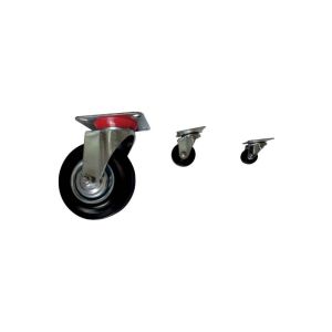 Brown USA Castor Wheel 5 In Chrome And Black 1 Each BRCW0125