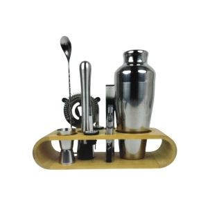 Cocktail Shaker Set W/ Rack 8pcs 19x12x28cm 1Ea 567-411351